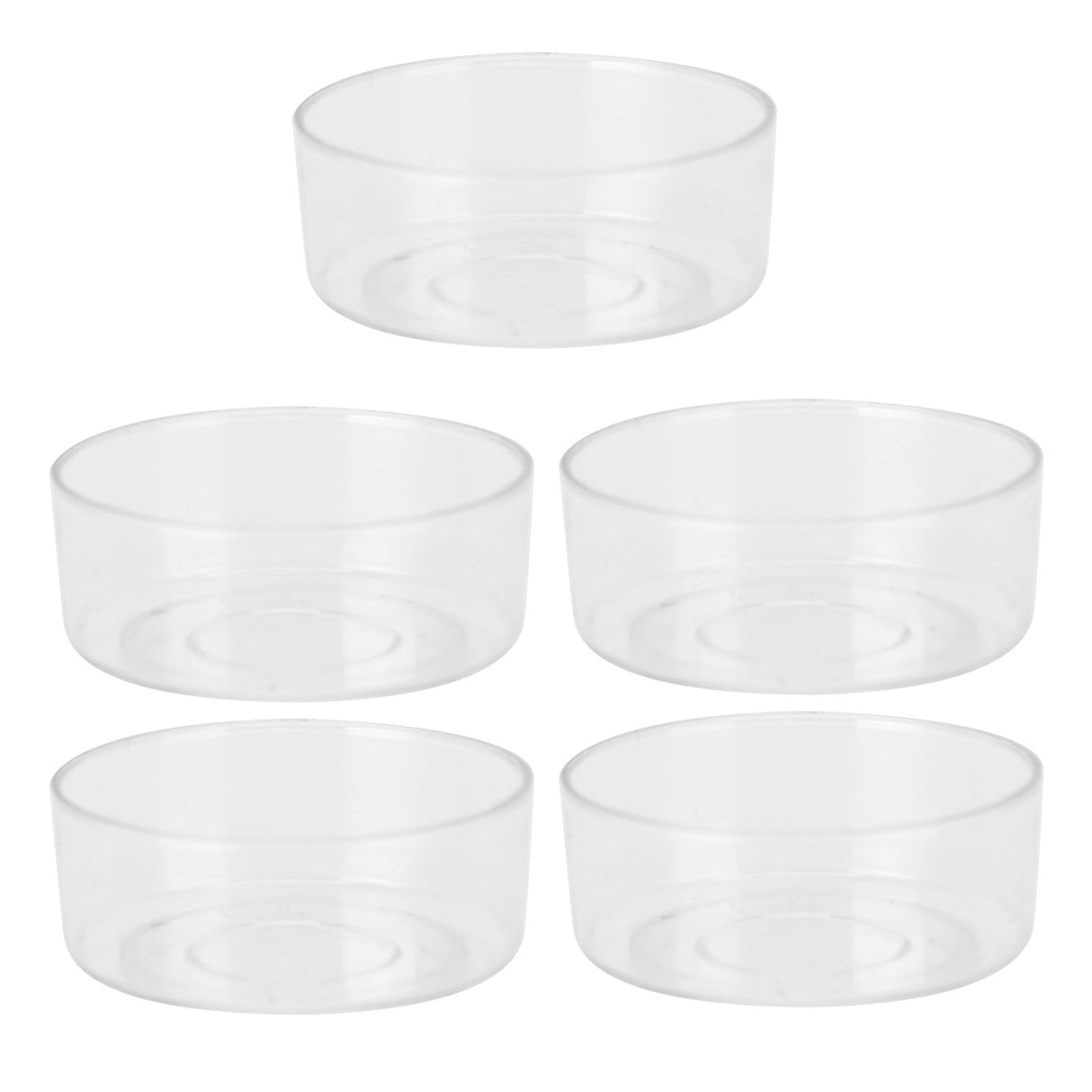 50Pcs DIY Plastic Candle Mold Transparent Heat Resistant Candle Making Container AccessoryRound Shape