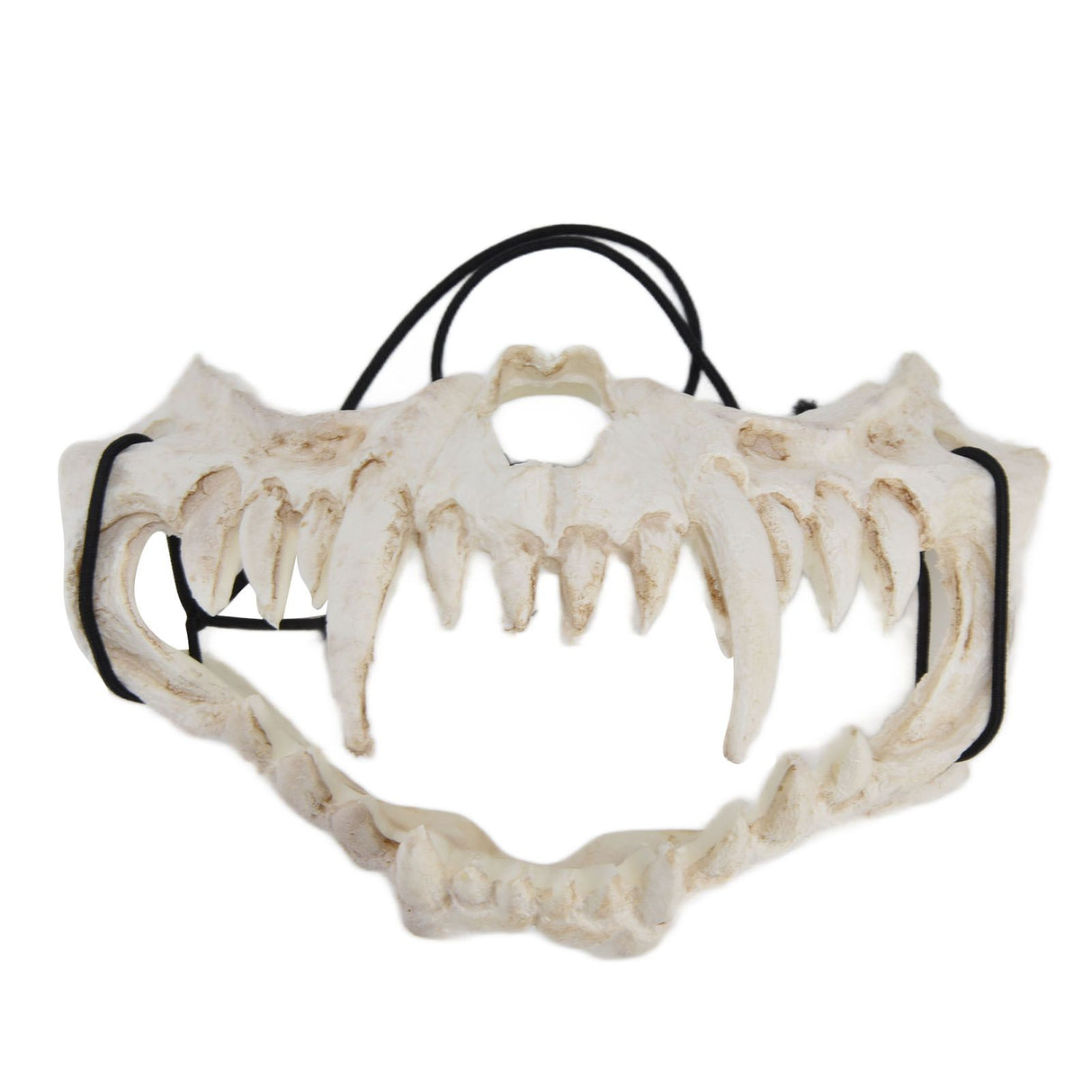 Skull Mask Latex Tiger Tooth Type Durable Waterproof Adjustable Scary Mask for Party Festival Theater