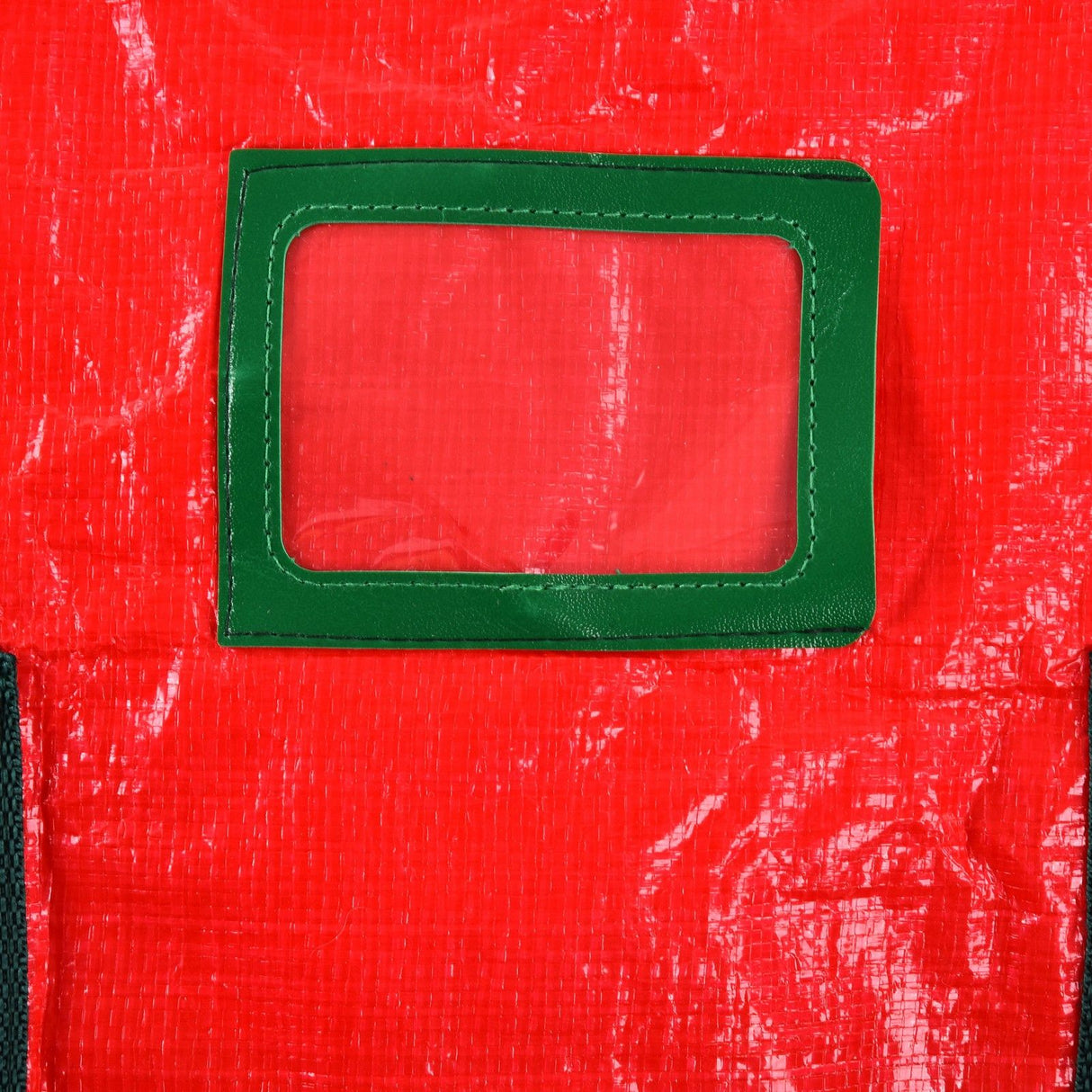 Christmas Wreath Storage Bag PE Woven Fabric Dustproof Round Red Storage Bag for Home Party Office