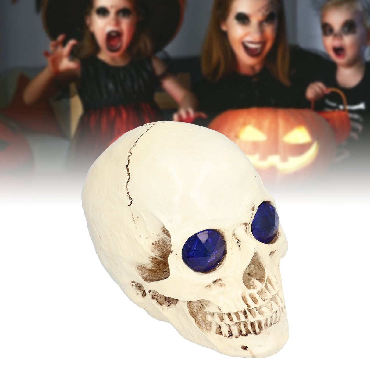 Skull Ornaments Vivid Lightweight Easily Clean Add Horror Ambience Halloween Props for Party Haunted House Decoration