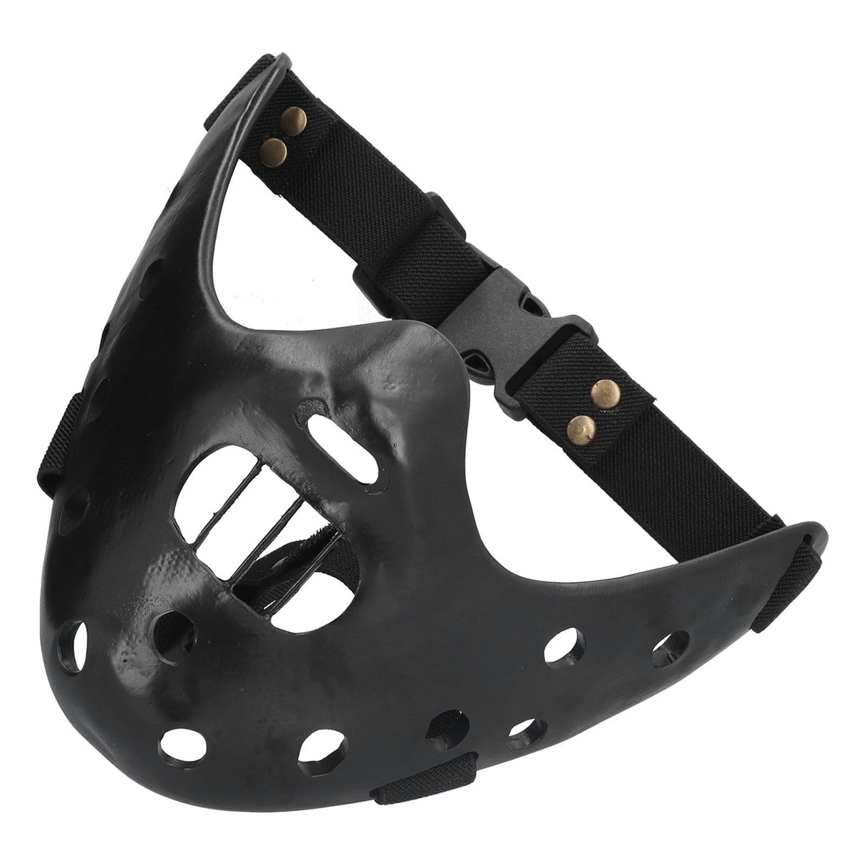 Lamb Mask Black Durable Adjustable Resin Cosplay Mask for Halloween Carnival Parties