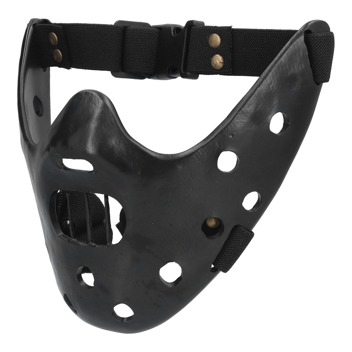 Lamb Mask Black Durable Adjustable Resin Cosplay Mask for Halloween Carnival Parties