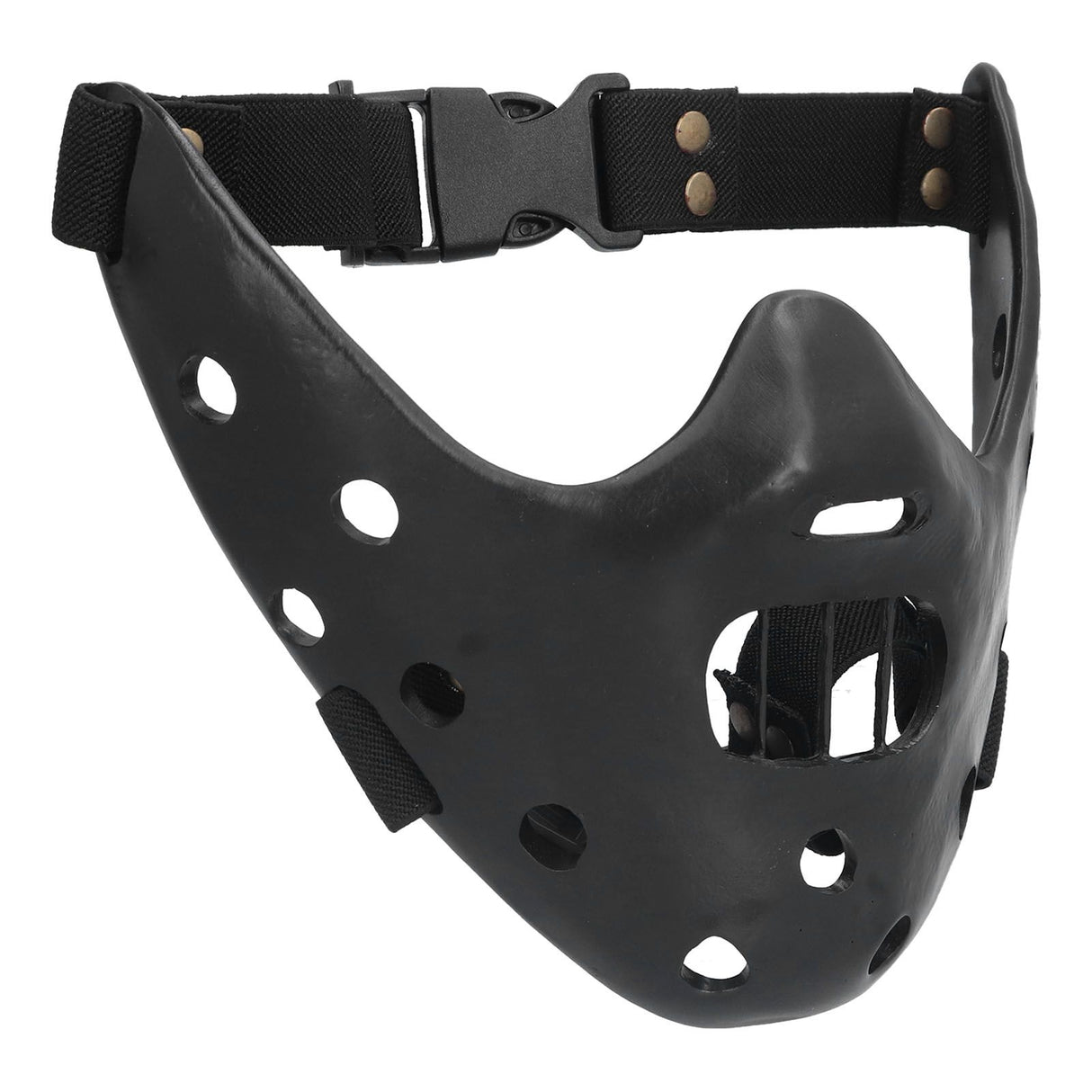 Lamb Mask Black Durable Adjustable Resin Cosplay Mask for Halloween Carnival Parties