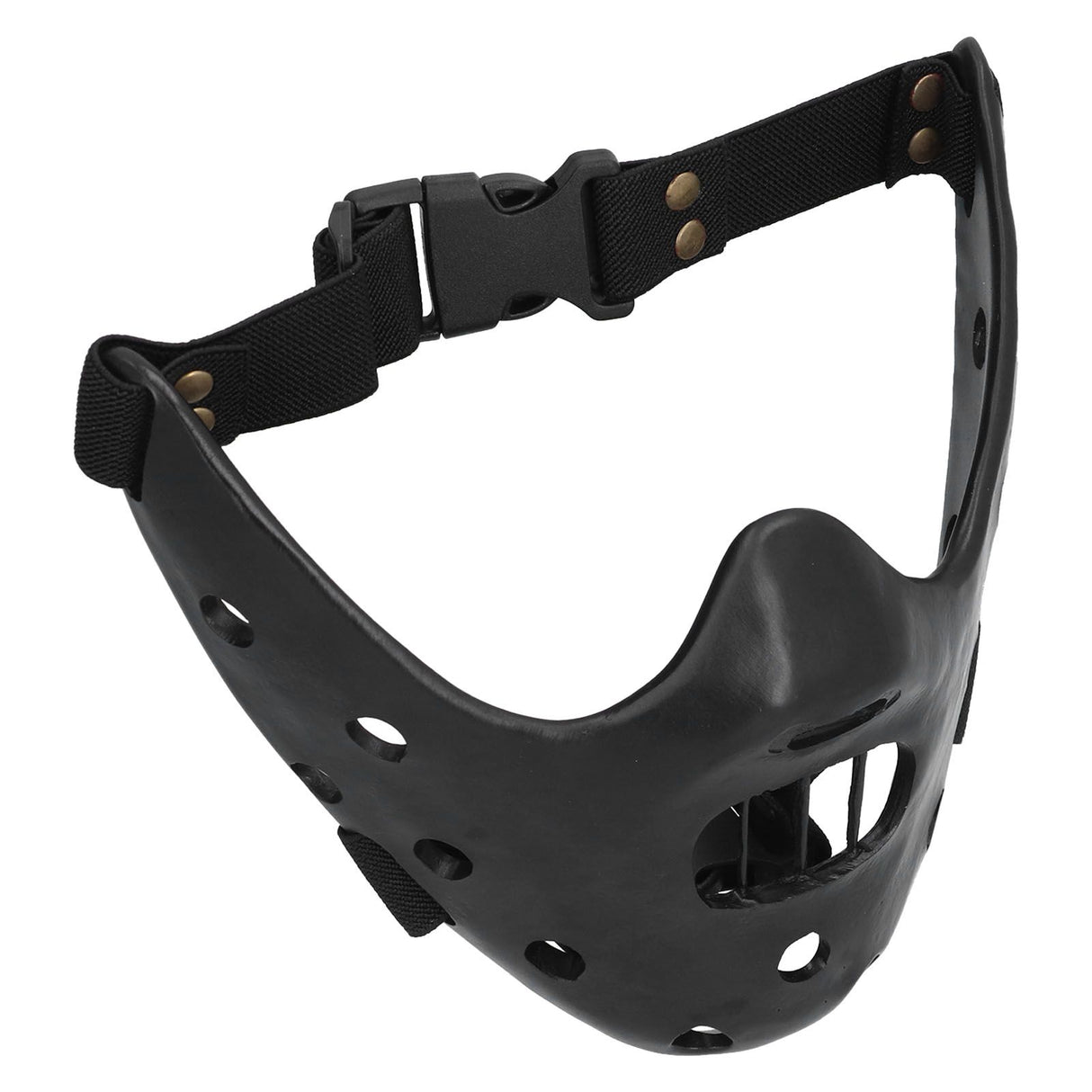 Lamb Mask Black Durable Adjustable Resin Cosplay Mask for Halloween Carnival Parties