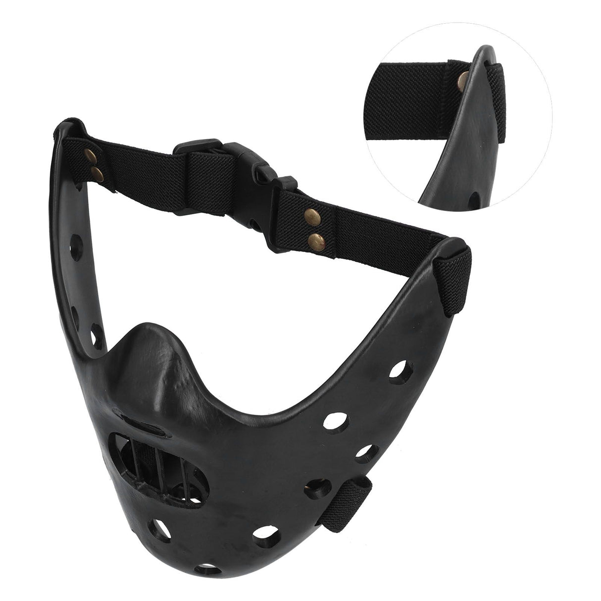Lamb Mask Black Durable Adjustable Resin Cosplay Mask for Halloween Carnival Parties