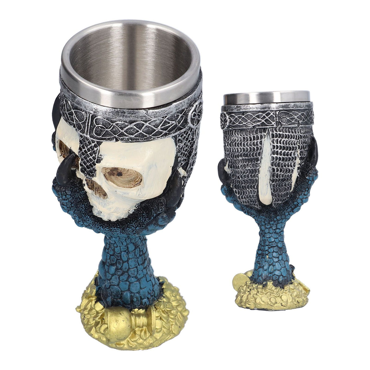 Skull Head Wine Goblet with Stainless Steel Inner Personalized Claw Skull Cup for Home