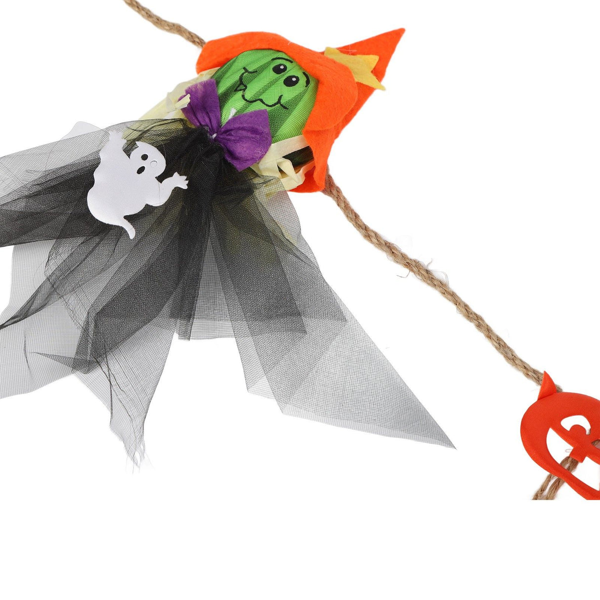 Pumpkin Witch Design Hanging Doll Halloween Pendant Ornament for Costume Party Bar DecorWith Jingle Bell