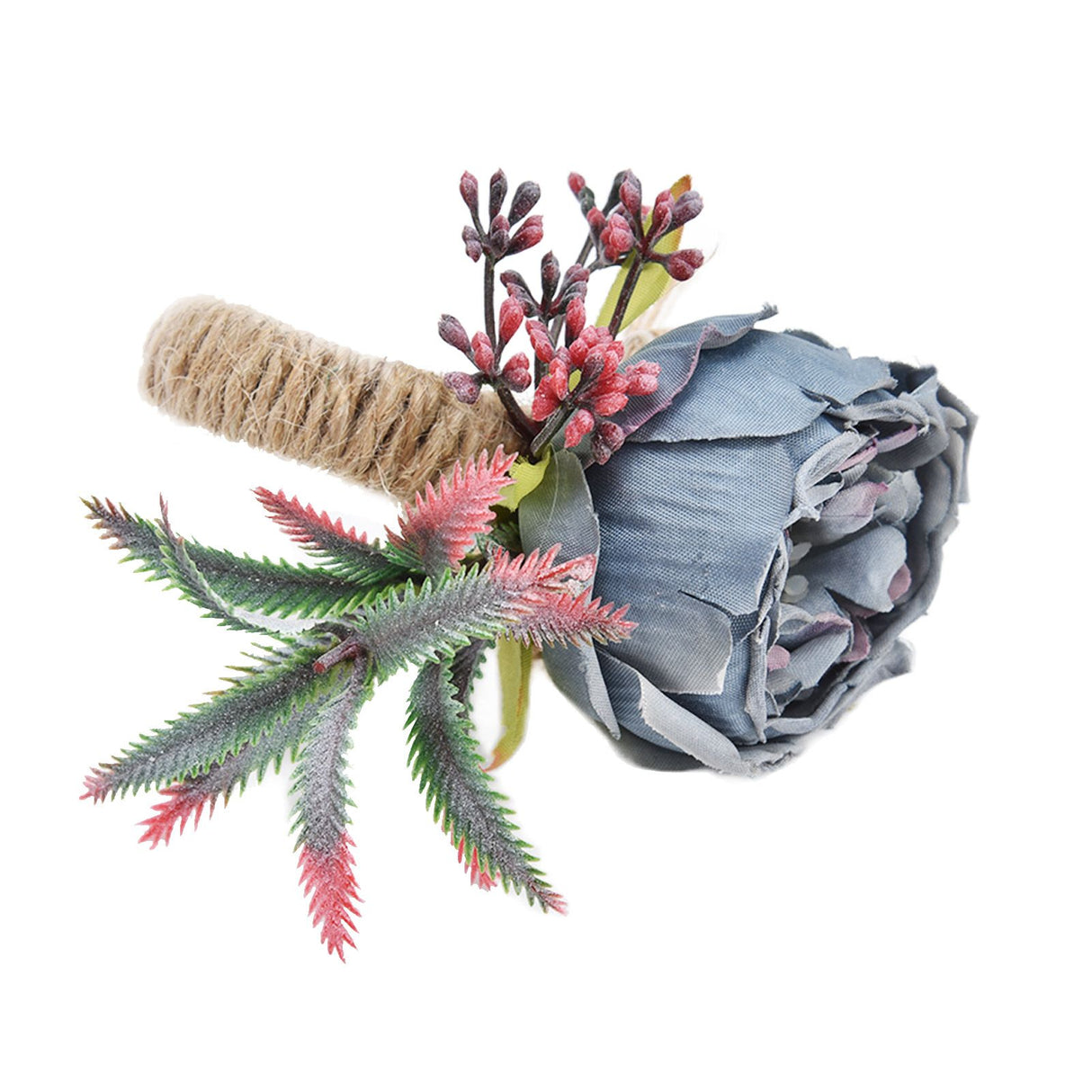 2Pcs Innovative Napkin Buckle Simulation Flower Napkin Ring Holder for Hotel RestaurantBlue
