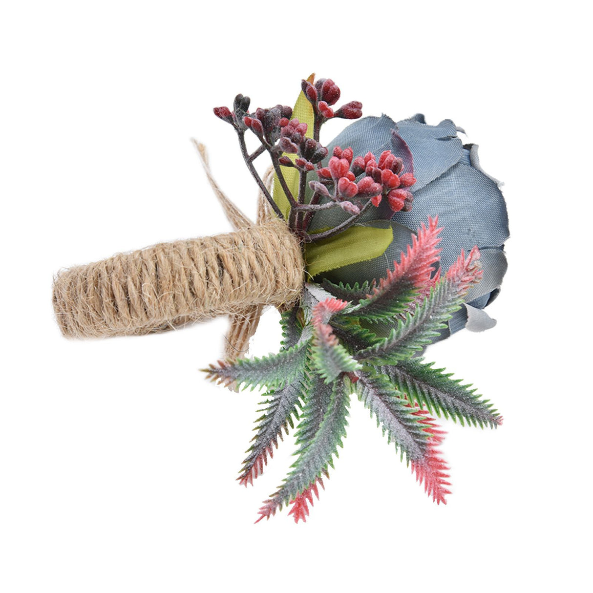 2Pcs Innovative Napkin Buckle Simulation Flower Napkin Ring Holder for Hotel RestaurantBlue