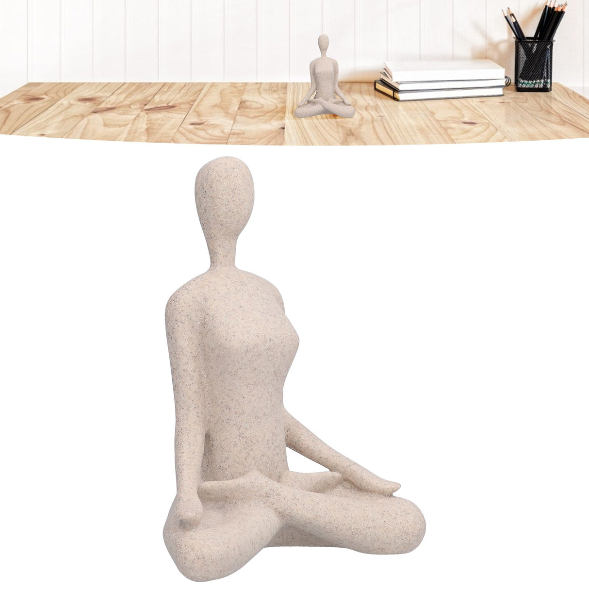 Yoga Pose Statue Nordic Sandstone Resin Yoga Pose Figurines Collectible Decoration Gifts for Home Office DecorBL560