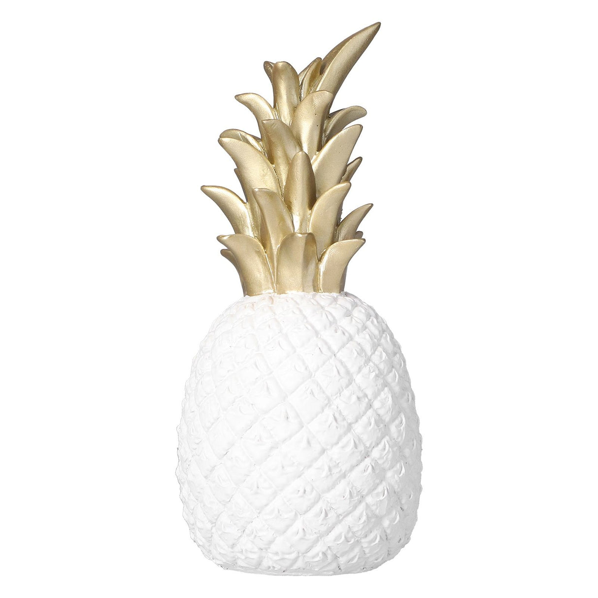 Resin Artificial Pineapple Decoration Household Decorative Pineapple Nordic Home Desk Decor DecorationWhite Gold, Medium