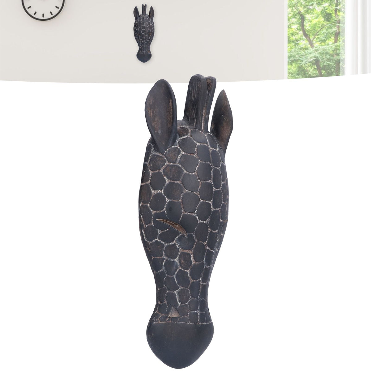 Wall Sculpture Innovative Decorative Durable Animal Head Wall Decor for Living Room Home OfficeJ825 Half Faced Deer Head