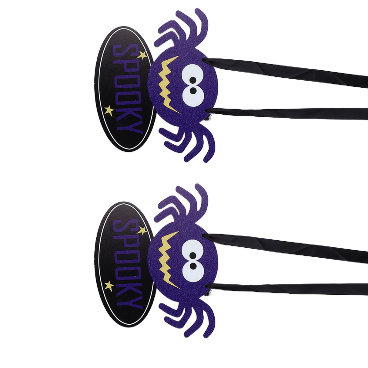 2 PCS Halloween Wooden Pendant Country Style Spider Party Pendant Scene Decoration