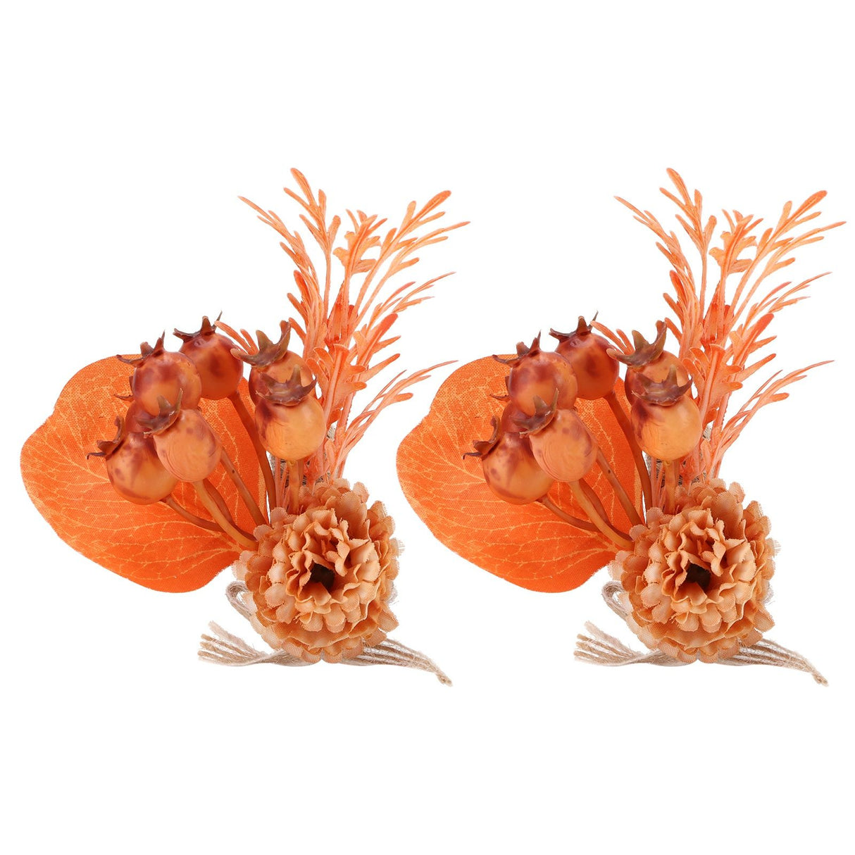 2Pcs Innovative Napkin Ring Decorative Simulation Flower Napkin Holder for Wedding BirthdayLeaves Flowers
