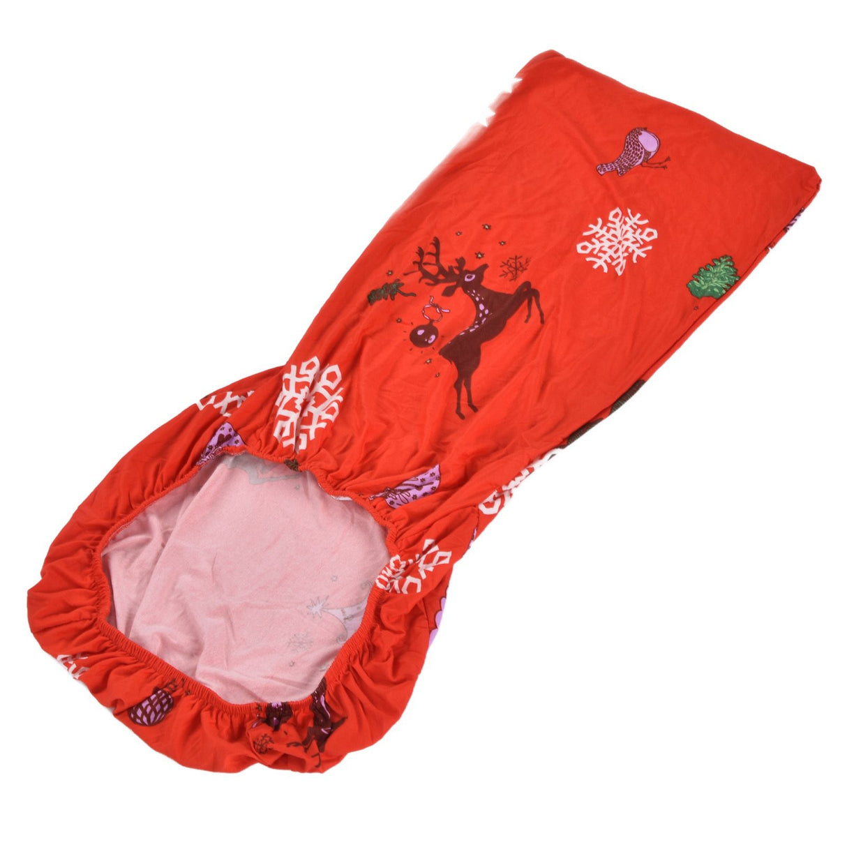 Polyurethane Fiber Christmas Chair Cover Stretchy Anti Folding Stretchable Dining Chair Cover for Party Holiday Home Christmas Snowflakes