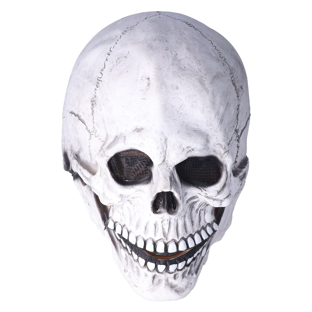 Halloween Skull Helmet Full Head Skull Mask Latex Cosplay Costume Horror Skull Mask for Festival PartyLight Grey