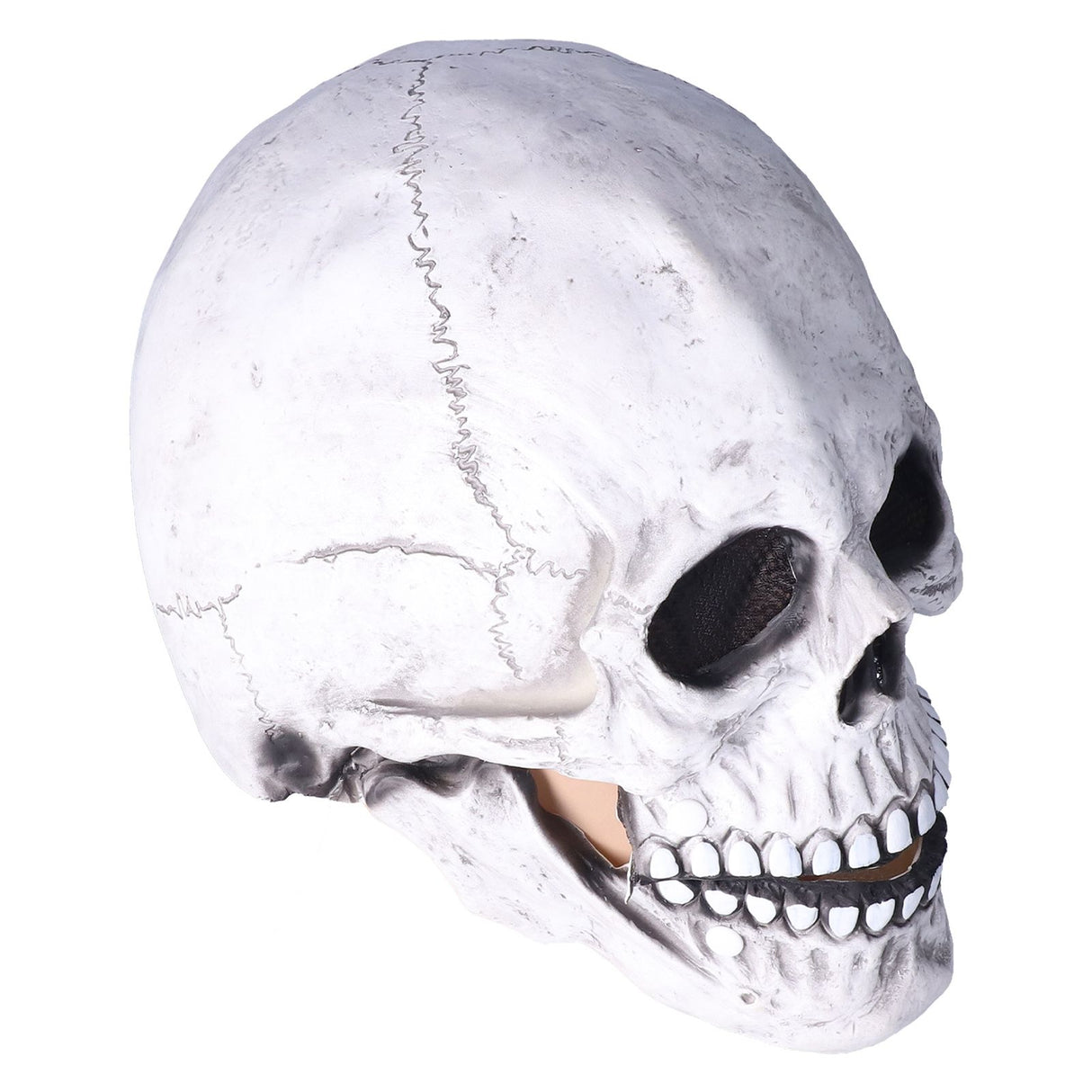 Halloween Skull Helmet Full Head Skull Mask Latex Cosplay Costume Horror Skull Mask for Festival PartyLight Grey