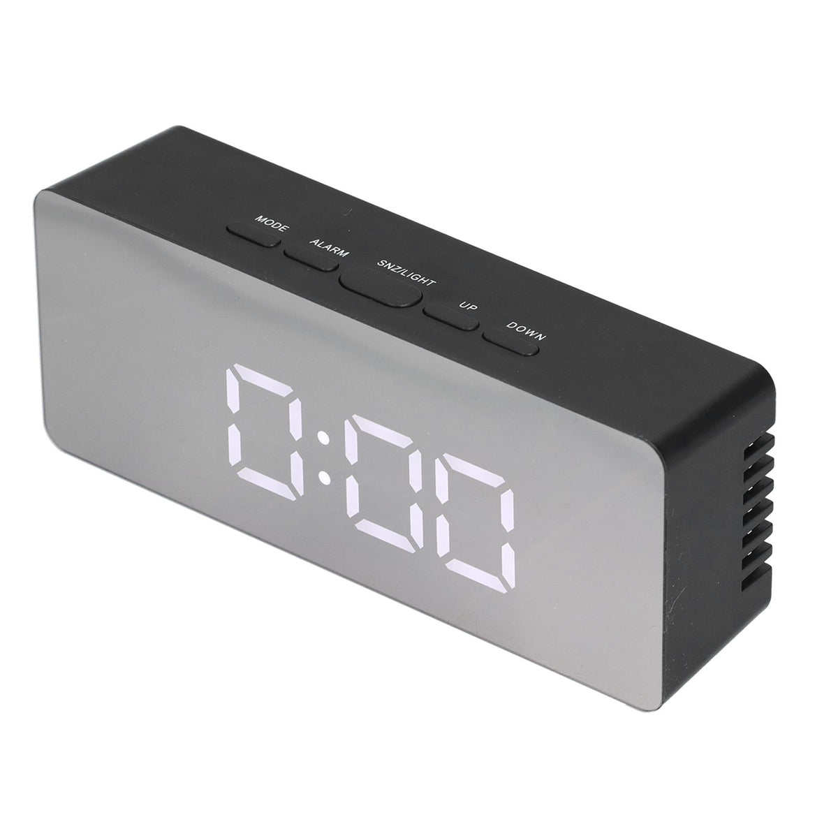 LED Mirror Alarm Clock Rectangular Digital Clock with Temperature Display for Bedroom Living Room Office Travel
