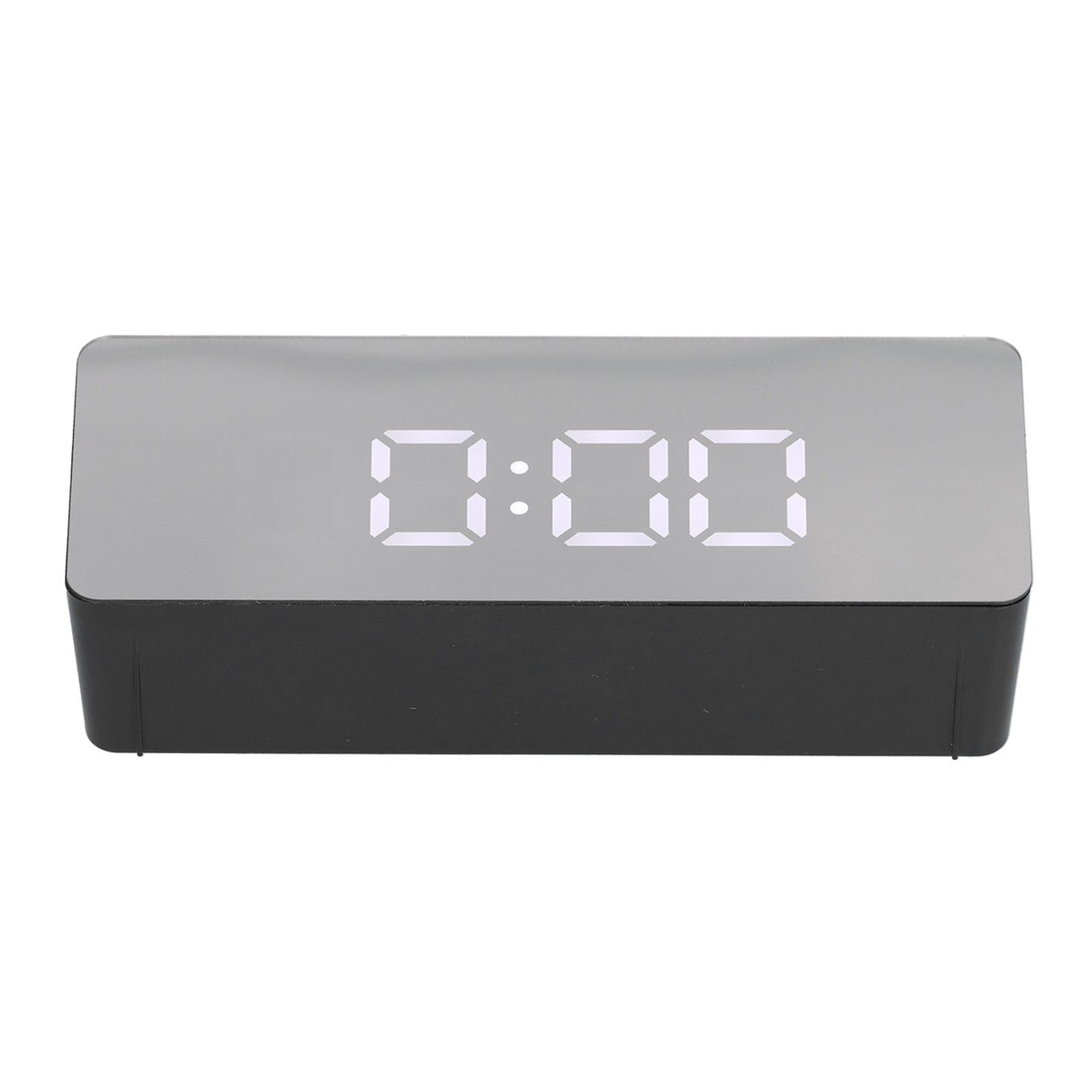 LED Mirror Alarm Clock Rectangular Digital Clock with Temperature Display for Bedroom Living Room Office Travel