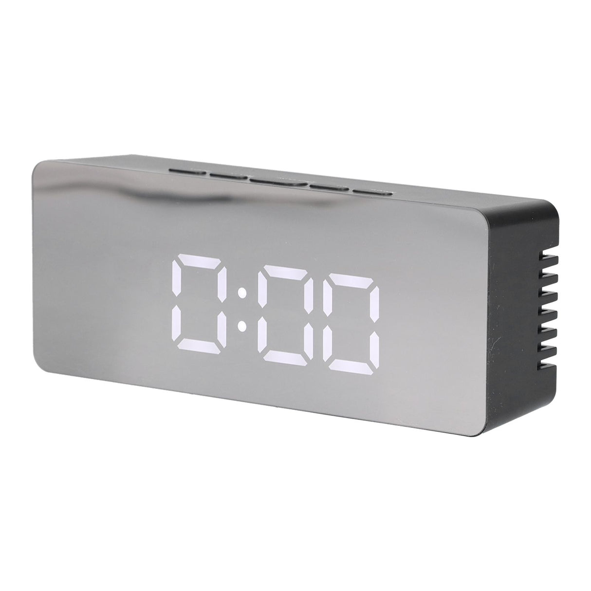 LED Mirror Alarm Clock Rectangular Digital Clock with Temperature Display for Bedroom Living Room Office Travel