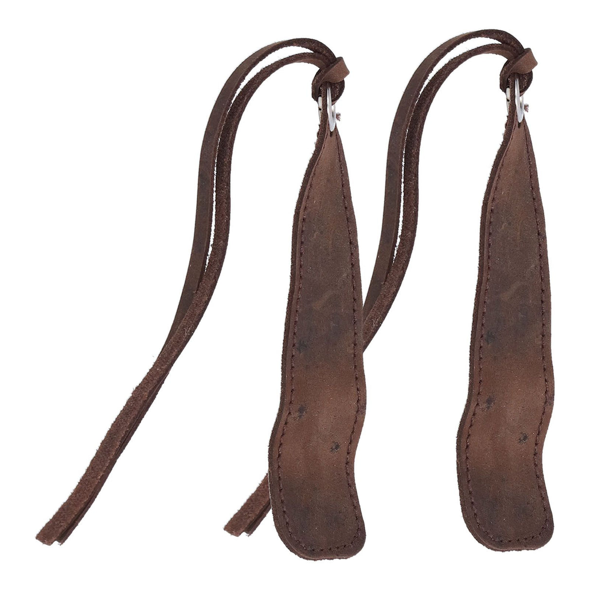 2Pcs Leather Bookmark Retro Book Mark Page Clip Set Kit with Tassel for Kids StudentDark Brown