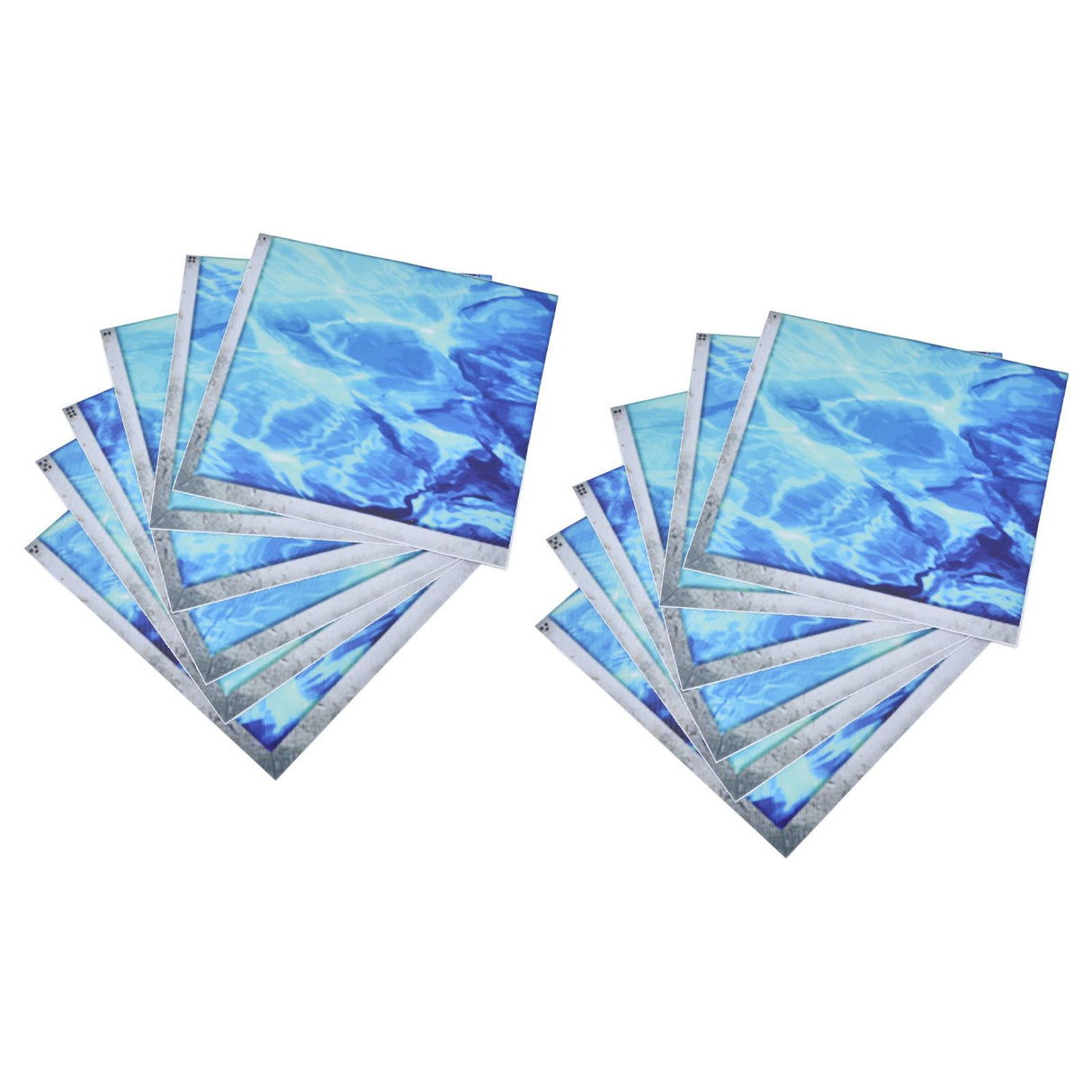 2Set 3D Bathtub Sticker Waterproof Antislip Bath Tub Sticker Self Adhesive PVC Tile Decal for Swimming Pool