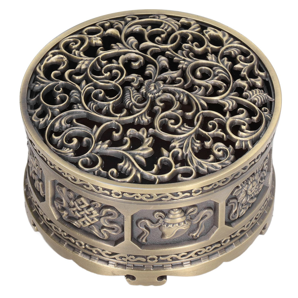 Incense Holder Burner Copper Aroma Burner Home Decoration Ornament for Indoor Temple