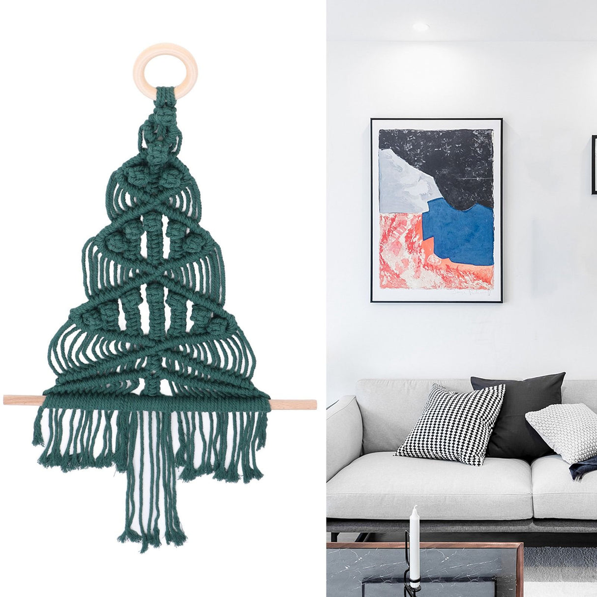 Tassel Tapestry Hand Woven Pendant Bedroom Wall Hanging Tapestry for Hosuehold Decoration