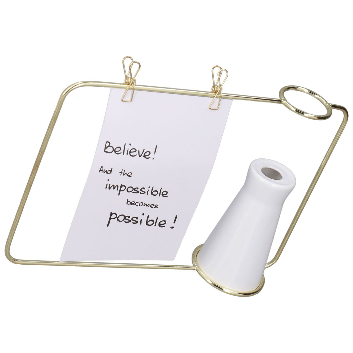 Metal Photo Frame Vase Decor Simple Elegant Design Nordic INS Style Hydroponic Vase for Bedrooms Study Rooms Offices