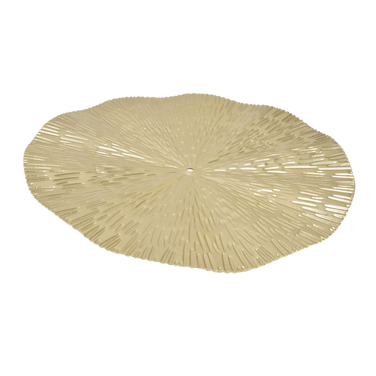 Round Wall Art Decor Elegant Style Iron Material 24.5cm/9.6in Delicate Texture Appearance Golden Irregular Circle