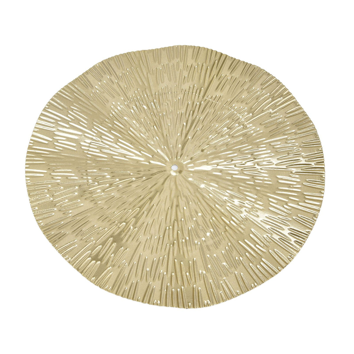 Round Wall Art Decor Elegant Style Iron Material 24.5cm/9.6in Delicate Texture Appearance Golden Irregular Circle