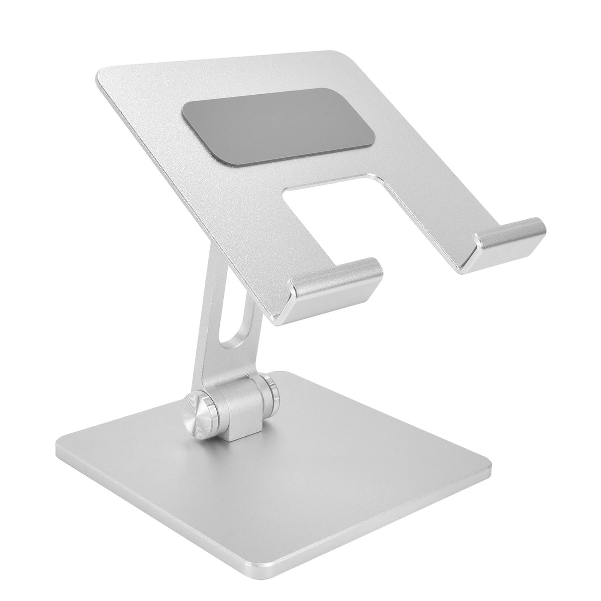 Tablet Stand Holder Aluminum Alloy Universal Desktop Adjustable Foldable Phone Tablet Bracket Silver