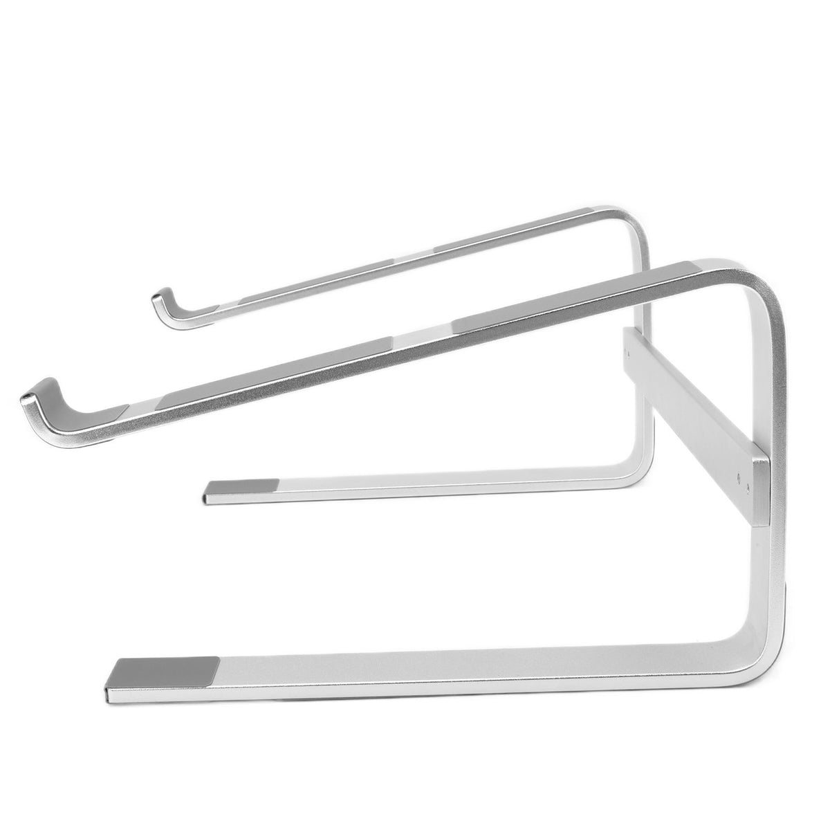 Desktop Laptop Stand Ergonomic Aluminum Alloy Laptop PC Computer Riser Cooling Shelf for Home Office Silver