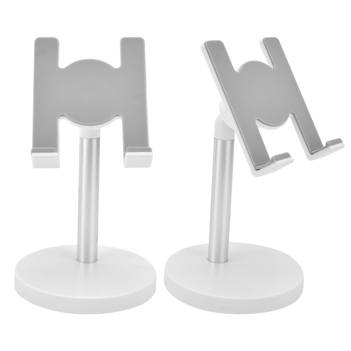 Cell Phone Stand Aluminum Alloy Adjustable Height Desk Mobile Phone Holder for IOS Tablet Silver