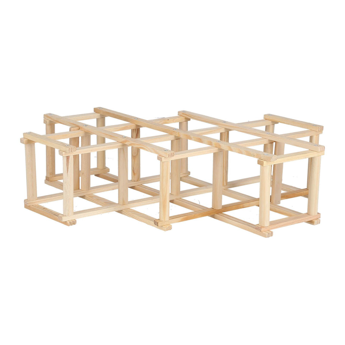 Foldable Wine Cabinet Pine Durable Elegant Simple Wine Rack Cabinet for Home Hotel OfficeWood Color 10 Bottles