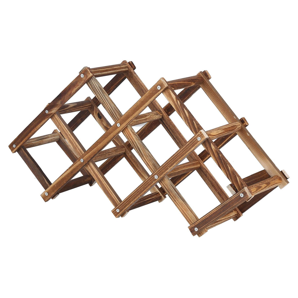 Foldable Wine Cabinet Pine Durable Elegant Simple Wine Rack Cabinet for Home Hotel OfficeRoast Color 6 Bottles