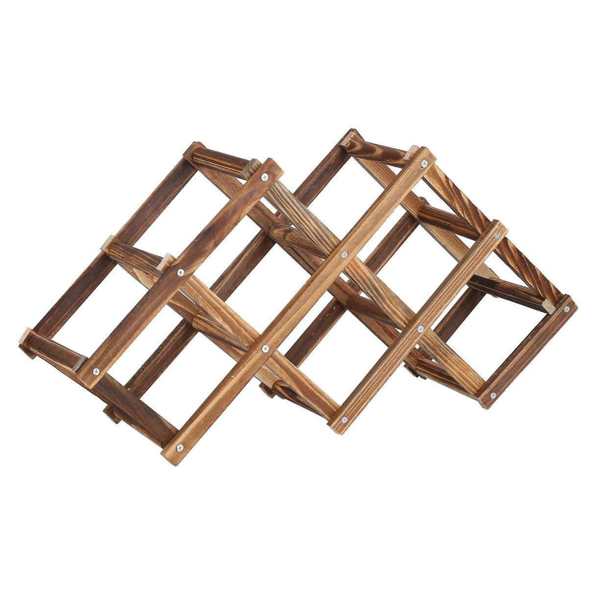 Foldable Wine Cabinet Pine Durable Elegant Simple Wine Rack Cabinet for Home Hotel OfficeRoast Color 6 Bottles
