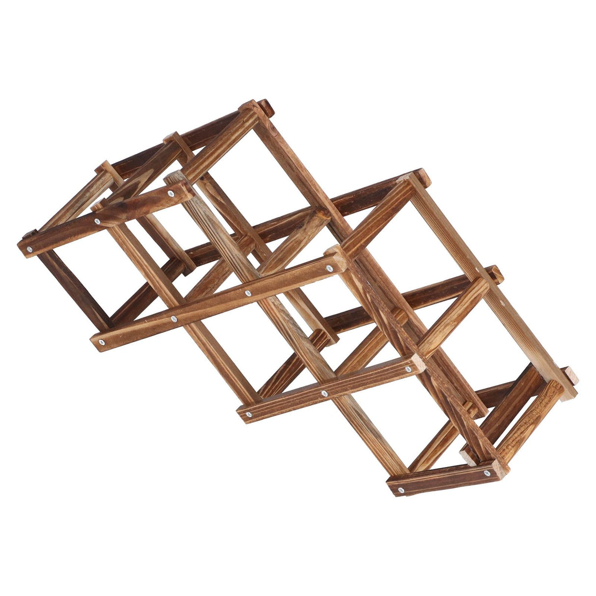 Foldable Wine Cabinet Pine Durable Elegant Simple Wine Rack Cabinet for Home Hotel OfficeRoast Color 6 Bottles