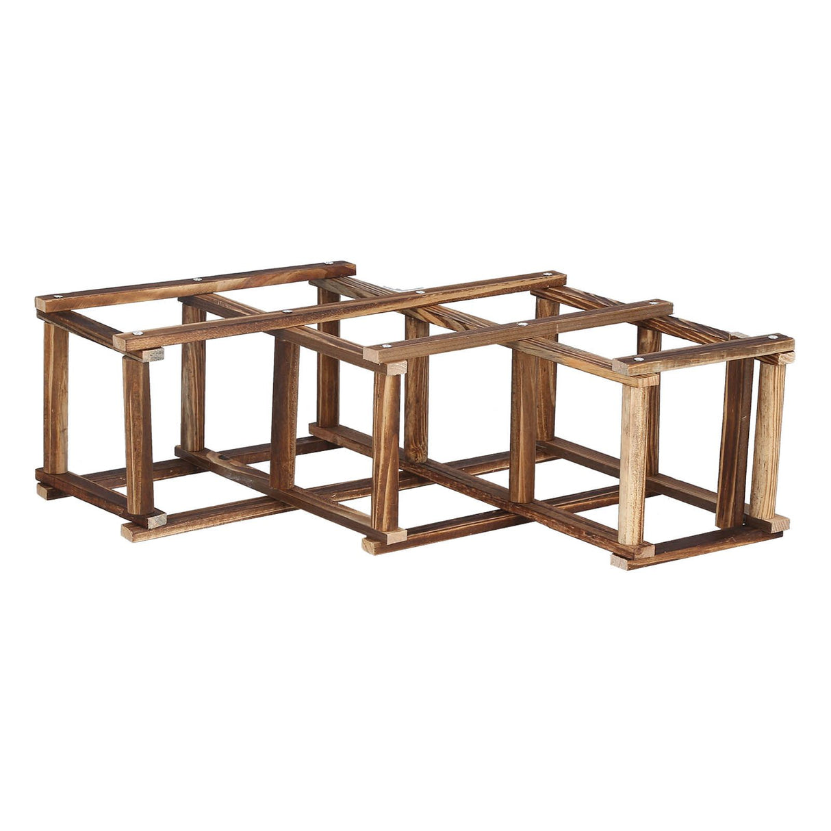 Foldable Wine Cabinet Pine Durable Elegant Simple Wine Rack Cabinet for Home Hotel OfficeRoast Color 6 Bottles
