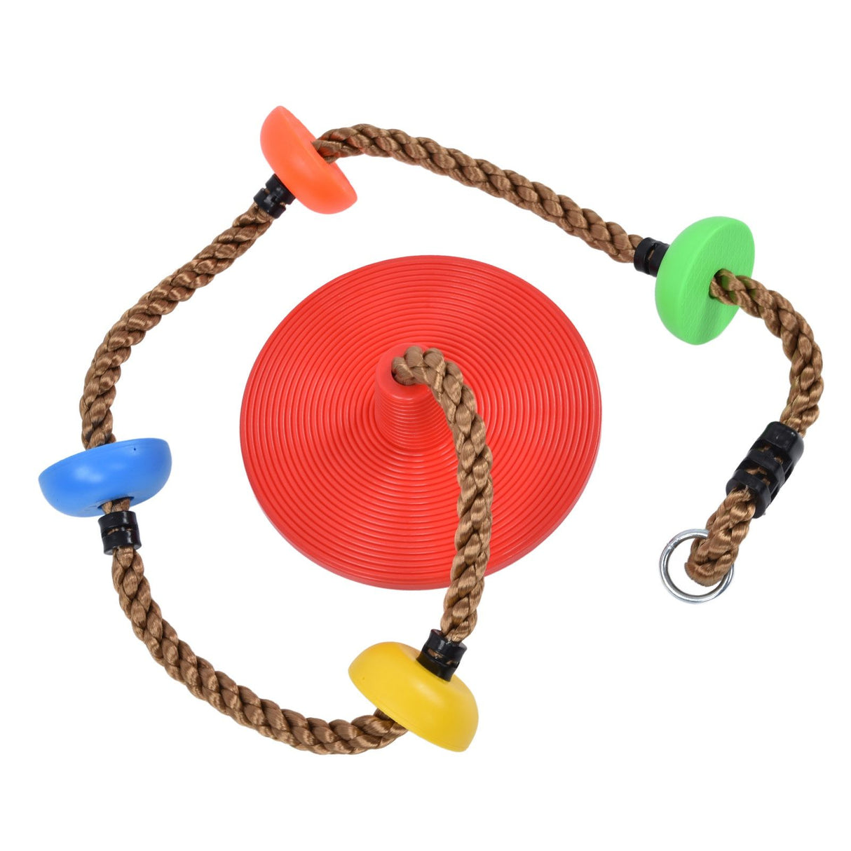 Disc Swing Seat Climbing Rope Colorful High Strength for Kids Children Indoors Outdoors