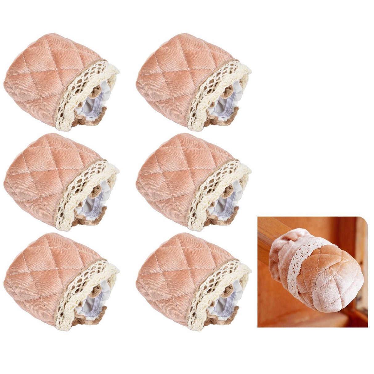 20Pcs Furniture Leg Covers Covers Flannel Lace Thickened Chair Legs Floor Protectors Wear Resistant