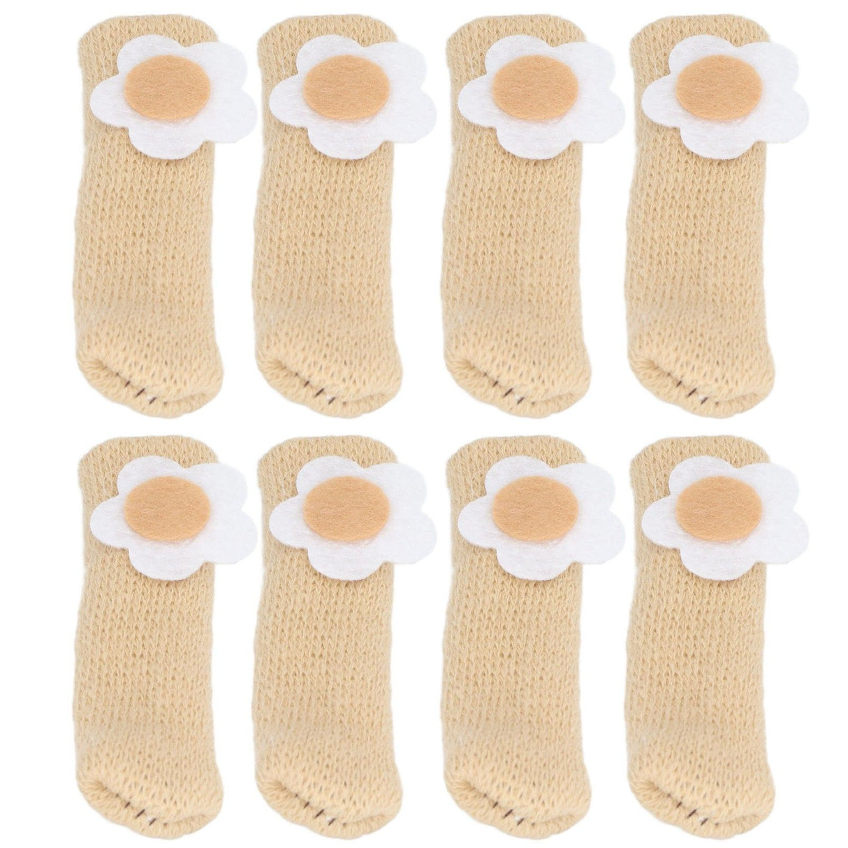 25Pcs Furniture Leg Cover Foot Cover Mat Floor Protector Double Layer Knitted Set Kit