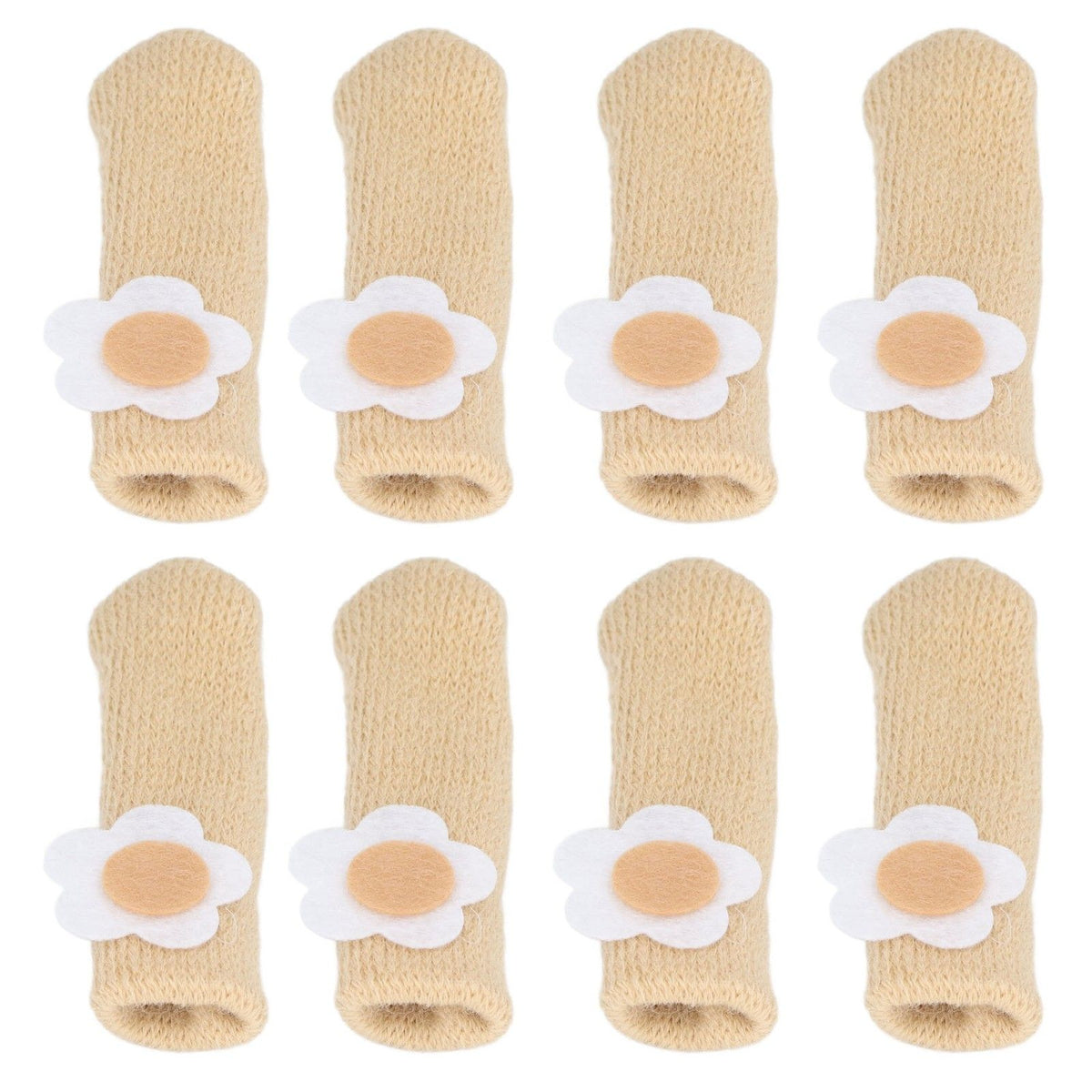25Pcs Furniture Leg Cover Foot Cover Mat Floor Protector Double Layer Knitted Set Kit