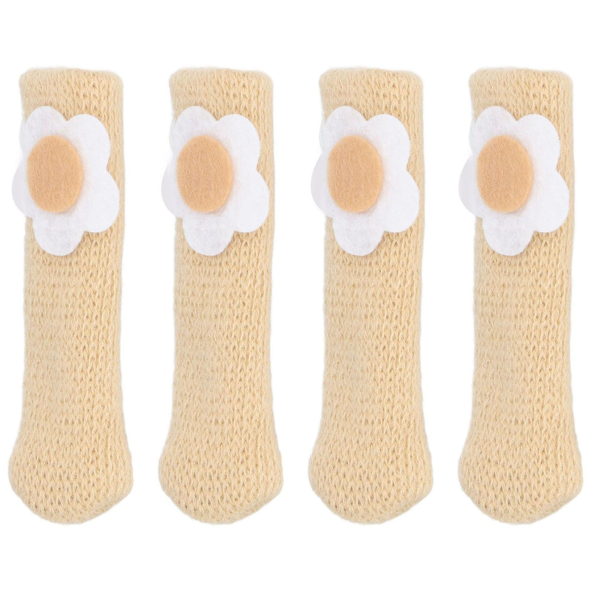 25Pcs Furniture Leg Cover Foot Cover Mat Floor Protector Double Layer Knitted Set Kit