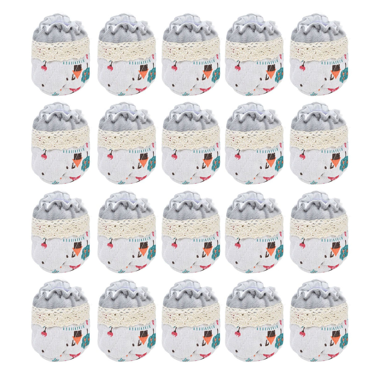 20pcs Chair Cover Flannel Material Double Thickness Elastic Reducing Noise 8cm/3.1in Foot Protectors for Home