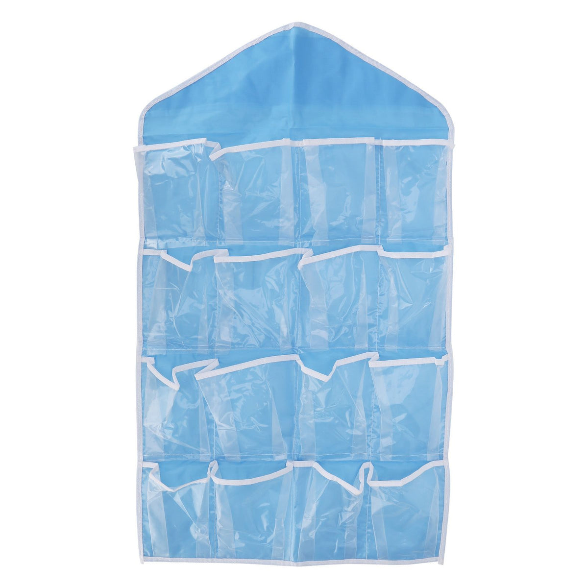 Wall Closet Hanging Organizers Over The Door Storage Bag Polyester Hanging Shelves Pocket for Bedroom Living RoomBlue