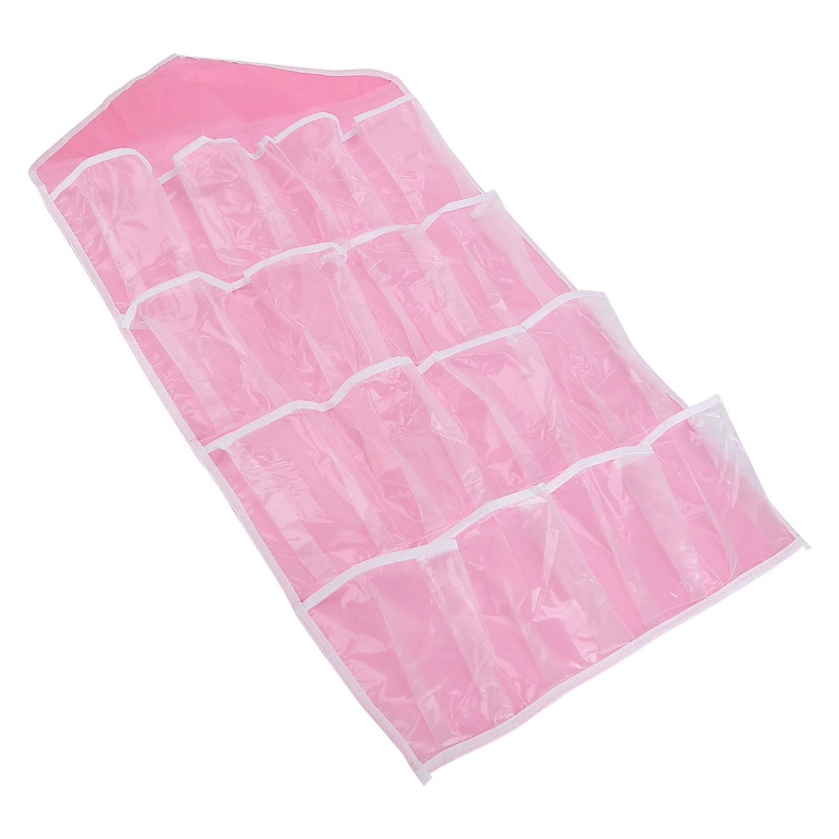 Wall Closet Hanging Organizers Over The Door Storage Bag Polyester Hanging Shelves Pocket for Bedroom Living RoomPink