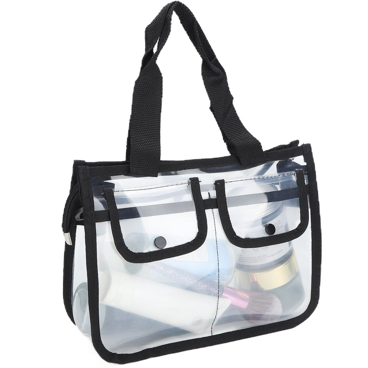 Clear Toiletry Bag EVA Portable Transparent Cosmetic Makeup Bag for Traveling Vacation