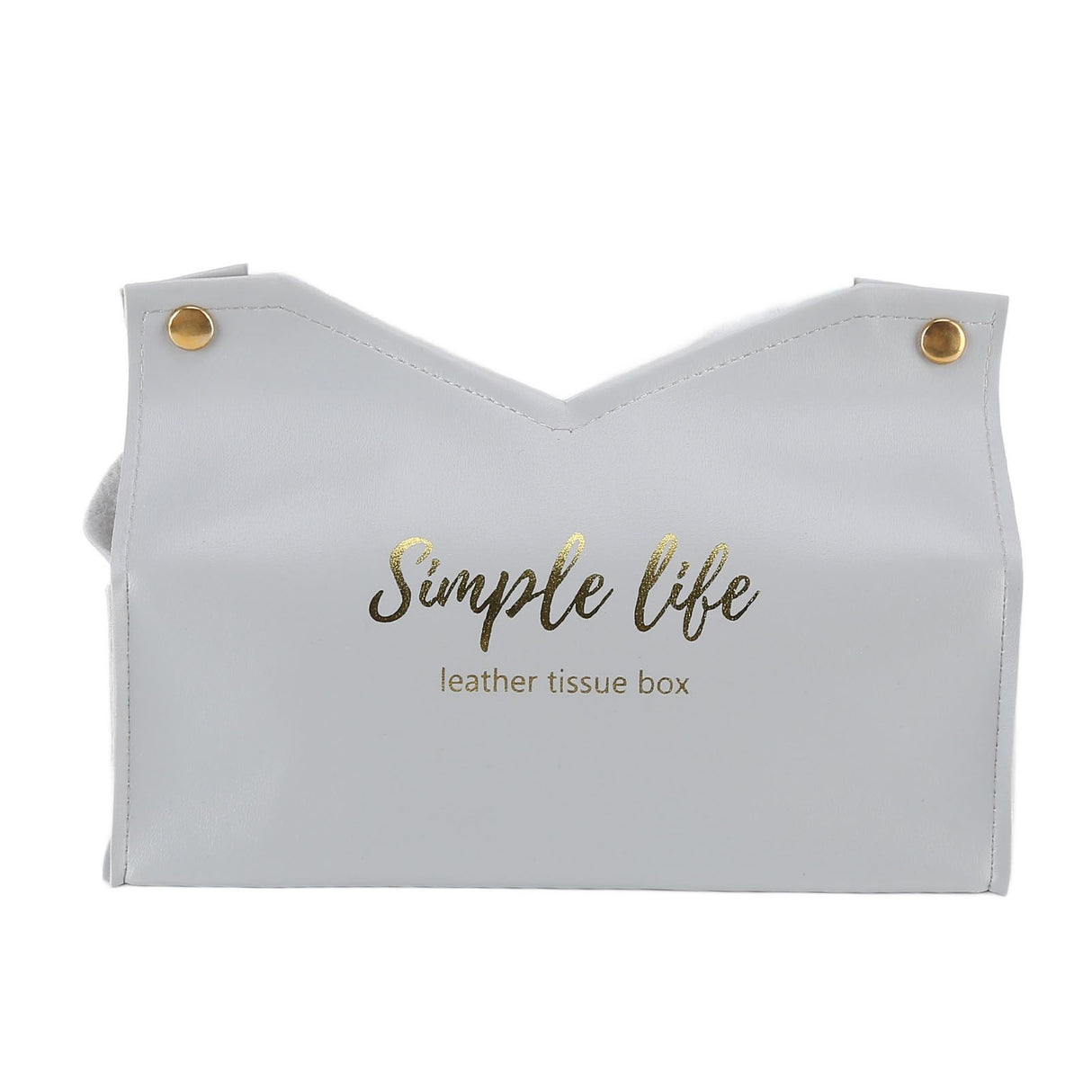 Tissue Bag Artificial Leather Vintage Kitchen Paper Towel Box Container for Office HomeGray