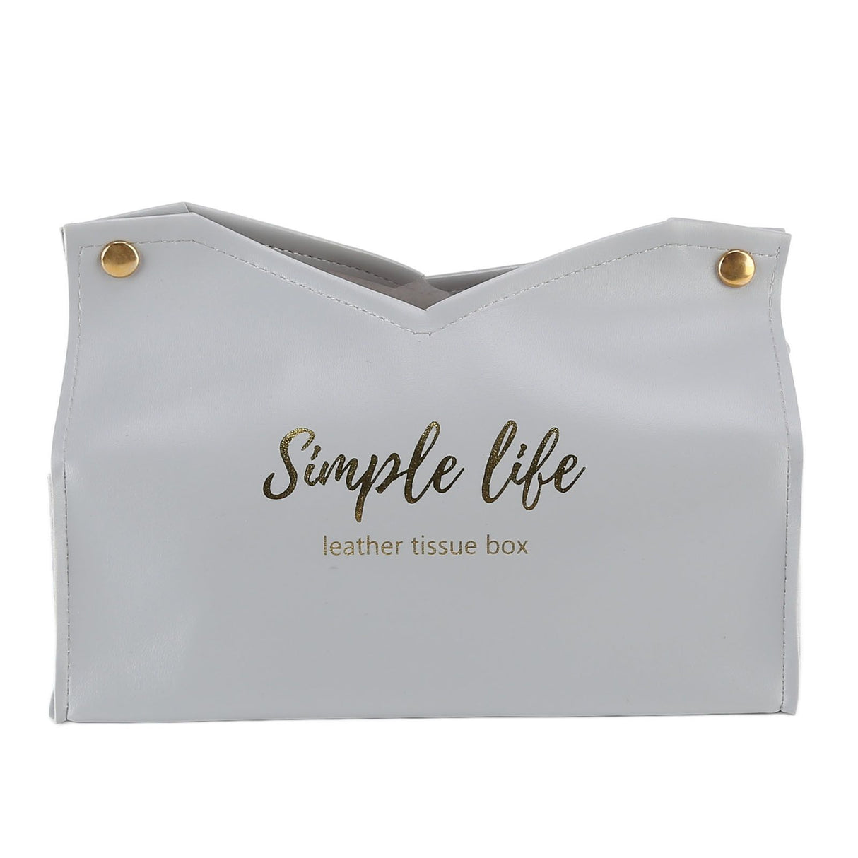 Tissue Bag Artificial Leather Vintage Kitchen Paper Towel Box Container for Office HomeGray